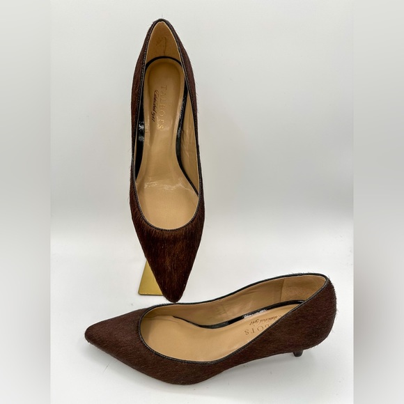 Talbots Shoes Talbots Brown Leather Calf Hair Kitten Heels Size 7